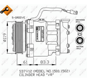 Kompresor, klimatizace NRF 32219G