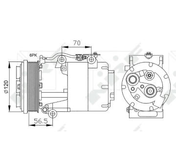 Kompresor, klimatizace NRF32250