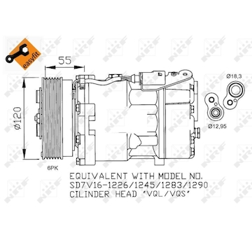 Kompresor, klimatizace NRF32255