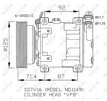 Kompresor, klimatizace NRF 32267