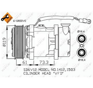 Kompresor, klimatizace NRF 32275