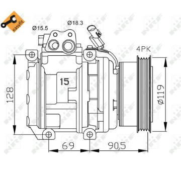 Kompresor, klimatizace NRF 32438