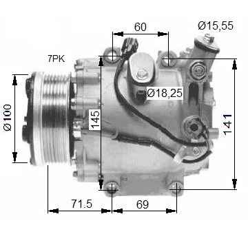 Kompresor, klimatizace NRF 32491