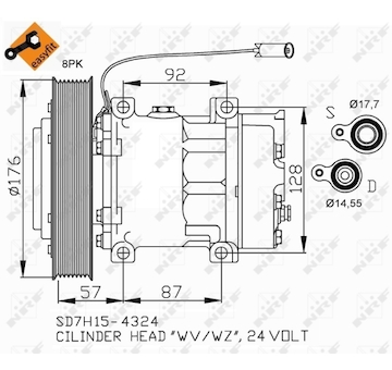 Kompresor, klimatizace NRF 32700