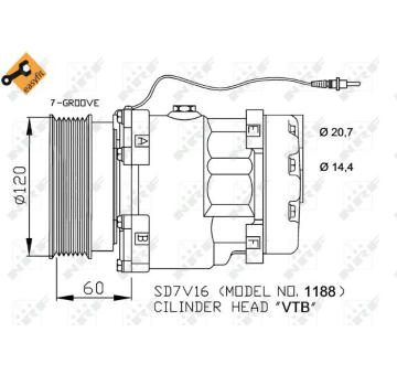 Kompresor, klimatizace NRF 32711