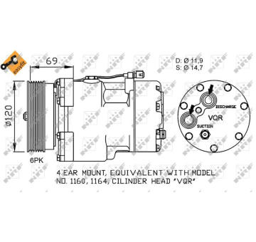 Kompresor, klimatizace NRF 32748