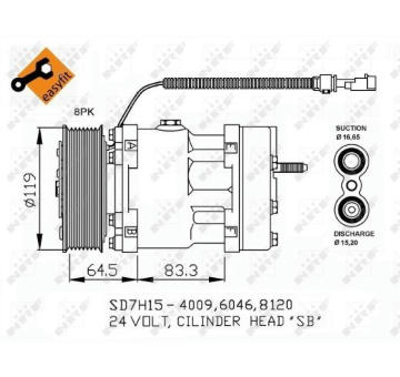 Kompresor, klimatizace NRF 32750