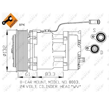 Kompresor, klimatizace NRF 32753