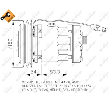 Kompresor, klimatizace NRF 32756