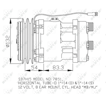 Kompresor, klimatizace NRF 32757