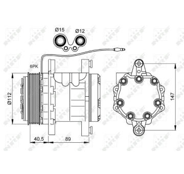 Kompresor, klimatizace NRF 32878