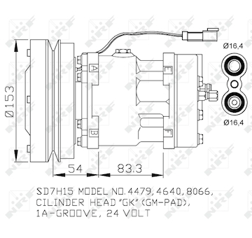 Kompresor, klimatizace NRF 32879