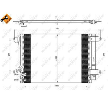 Kondenzátor, klimatizace NRF 350028