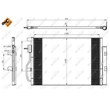 Kondenzátor, klimatizace NRF 350044
