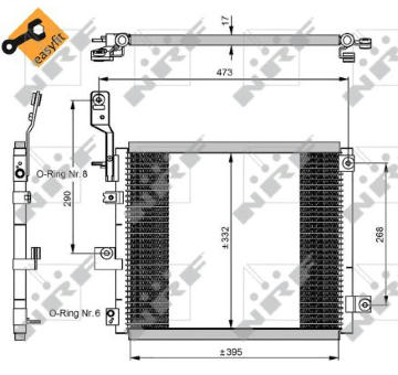 Kondenzátor, klimatizace NRF350047