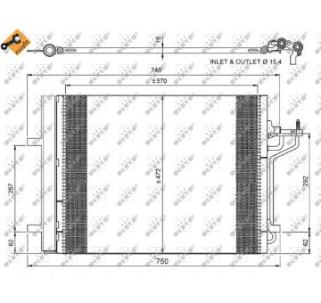 Kondenzátor, klimatizace NRF 350052