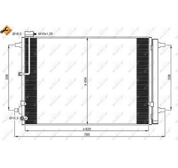 Kondenzátor, klimatizace NRF 350059