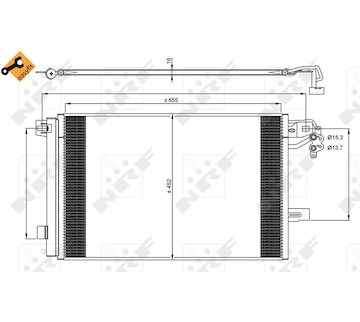 Kondenzátor, klimatizace NRF 350064