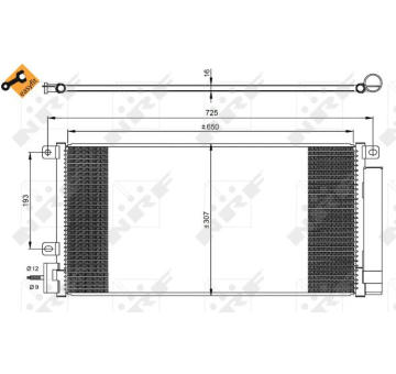 Kondenzátor, klimatizace NRF 350067
