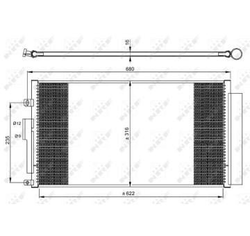 Kondenzátor, klimatizace NRF 350071
