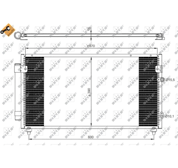 Kondenzátor, klimatizace NRF 350072