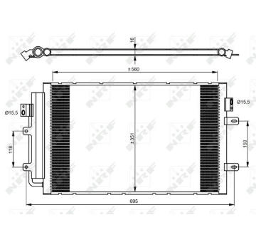Kondenzátor, klimatizace NRF 350083