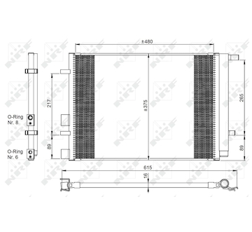 Kondenzátor, klimatizace NRF 350095