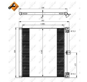 Kondenzátor, klimatizace NRF 350203
