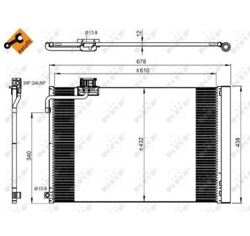 Kondenzátor, klimatizace NRF 350214