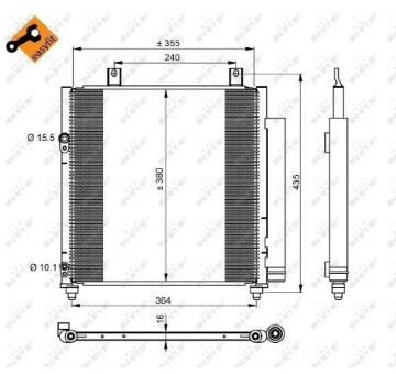 Kondenzátor, klimatizace NRF 350221