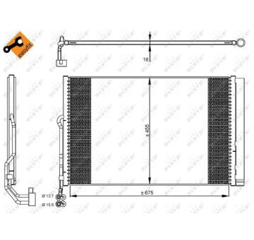 Kondenzátor, klimatizace NRF 350324