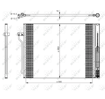 Kondenzátor, klimatizace NRF 350325