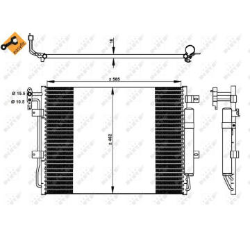 Kondenzátor, klimatizace NRF 350330