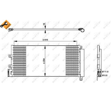 Kondenzátor, klimatizace NRF 350332