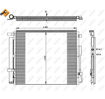 Kondenzátor, klimatizace NRF 350333