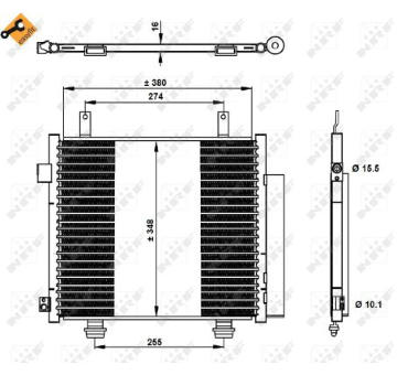 Kondenzátor, klimatizace NRF 350337