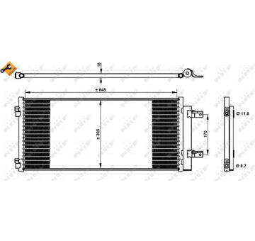 Kondenzátor, klimatizace NRF 350338
