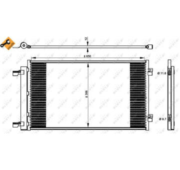 Kondenzátor, klimatizace NRF 350339