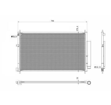 Kondenzátor, klimatizace NRF 350419