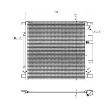 Kondenzátor, klimatizace NRF 350502