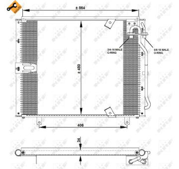 Kondenzátor, klimatizace NRF 35132