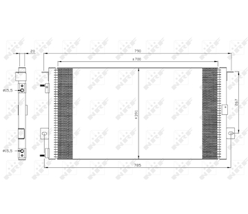 Kondenzátor, klimatizace NRF 35156