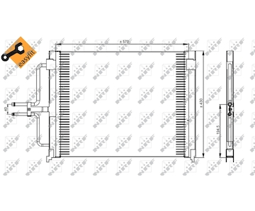 Kondenzátor, klimatizace NRF 35162