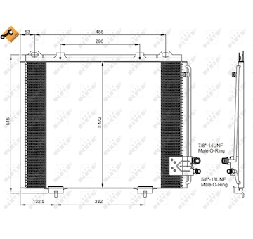 Kondenzátor, klimatizace NRF 35228