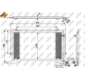 Kondenzátor, klimatizace NRF 35240