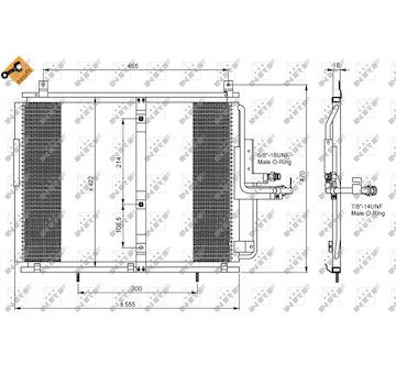 Kondenzátor, klimatizace NRF 35244