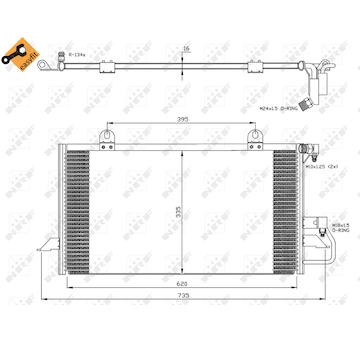 Kondenzátor, klimatizace NRF 35247
