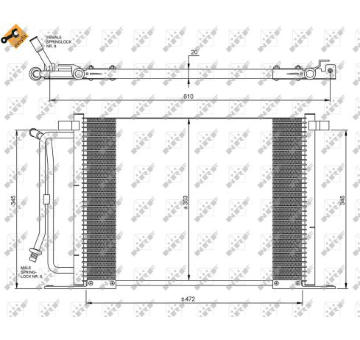 Kondenzátor, klimatizace NRF 35250
