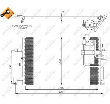Kondenzátor, klimatizace NRF 35299