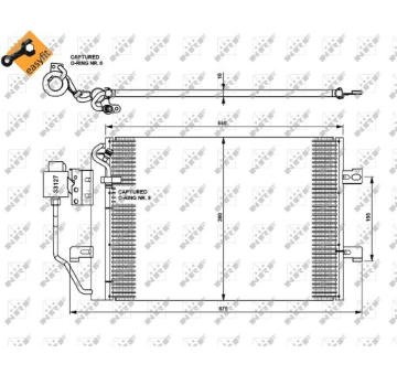 Kondenzátor, klimatizace NRF 35309